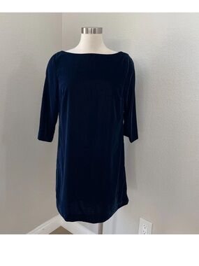 Banana Republic Navy Blue Velvet Sheath Dress size 8